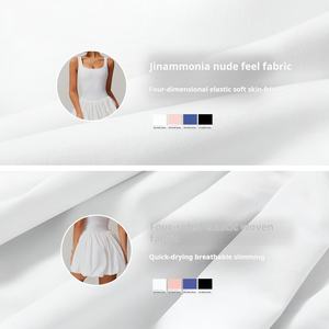 户外跑步健身网球的女式二合一防透明运动连衣裙仿设计 - Product Image 4