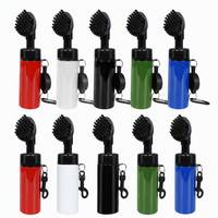 Nettoyeur de clubs de golf portable avec pulvérisateur et clip rétractable, poils en nylon durables pour le nettoyage des rainures, bouteille rechargeable