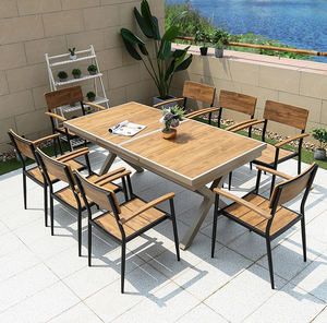 Mesa <span class=keywords><strong>de</strong></span> comedor <span class=keywords><strong>de</strong></span> aluminio forjado, 8 <span class=keywords><strong>sillas</strong></span>, juegos <span class=keywords><strong>de</strong></span> muebles <span class=keywords><strong>de</strong></span> patio al aire libre - Product Image 1