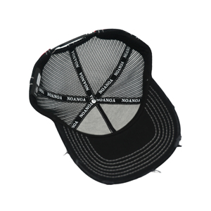 Casquette de camionneur rayée et vieillie Tcap China, casquette en maille personnalisée lavée - Product Image 6