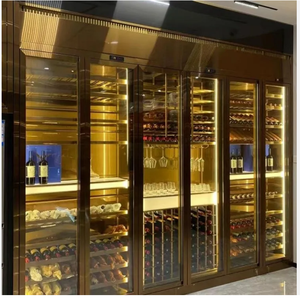 Gabinete de exhibición de vino de acero inoxidable 304 personalizado respetuoso con el medio ambiente para toda la casa sala de estar Bar muebles con juegos de bebidas - Product Image 6