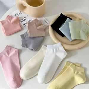 Women Summer Ankle <b>Socks</b> Solid Color Breathable Lightweight Low Cut Boat <b>Socks</b> For Casual Wear - Product Image 4