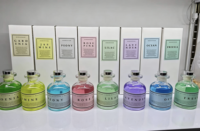 Diffuseur de parfum en verre artisanal écologique de 80 ml avec huile parfumée liquide sans alcool pour rafraîchir l'air de la maison