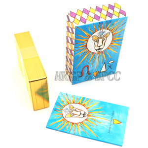 Hot Bán buôn giá rẻ tùy chỉnh in ấn Vòng <span class=keywords><strong>Mini</strong></span> Tarot thẻ với Vàng cạnh boong và hộp để bán - Product Image 2