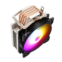 Pendingin Udara CPU QiuzAim 4/6 Heat Pipe Tower dengan Kipas LED Statis 120mm, Heatsink Pendingin CPU 1200, Kompatibel dengan LGA1150 1700 1366 AM4