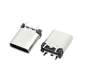 Conector USB Tipo C de Acero Inoxidable SUS304, Corriente Nominal de 5A, Adaptador SMT Vertical Conveniente con Fácil Instalación - Product Image 1