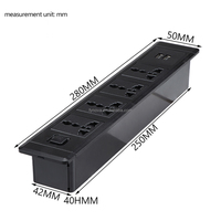 Nouvelle Tendance Multiprise de Bureau 4 Prises 2 Ports USB Intégrés Encastrable Universel pour Table Prise EU UK US