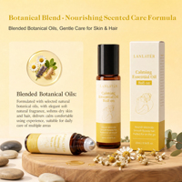 Huiles essentielles biologiques mélangées à base de plantes, étiquette privée OEM ODM, huile de massage, huile essentielle en flacon à bille métallique