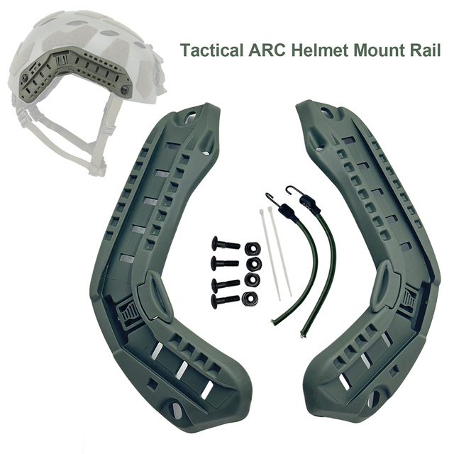 Personal Protective Equipment-Helmet Mount Rail Outdoor Fast Mich Helmet Rotatable ARC Nylon Guide Rail