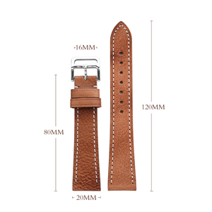 Correa de reloj de cuero vintage curtido al aceite para <span class=keywords><strong>Oris</strong></span> 20mm 22mm, suave, de liberación rápida - Product Image 5