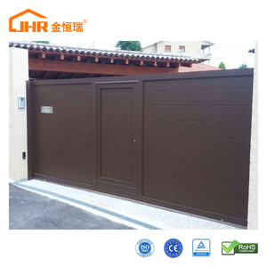 Exterior Aluminum Alloy <strong>14ft</strong> Driveway <strong>Gates</strong> with Remote Control Eco-friendly Weather Resistant Includes 3D Modeling Service - Product Image 5