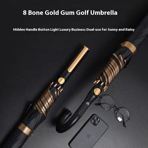 Parapluie de golf professionnel pour homme, double usage, manche long, noir, design droit, pour jours ensoleillés et pluvieux, renforcé, pour adultes, idéal pour les voyages - Product Image 2