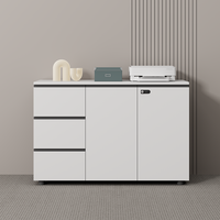 Archivador de Oficina Independiente de Madera Maciza Moderna Shuoran, Diseño Modular, Fácil Montaje, Cerradura con Código, 3 Cajones