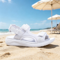 Sandales décontractées blanches à bout ouvert pour femmes, chaussures d'été de haute qualité, prix de gros direct usine, conception personnalisée OEM ODM
