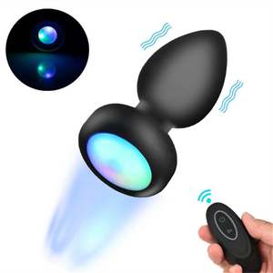 男性用バイブレーター前立腺マッサージ器2024,新振動バットプラグ点滅ライト付き大人用おもちゃ - Product Image 4