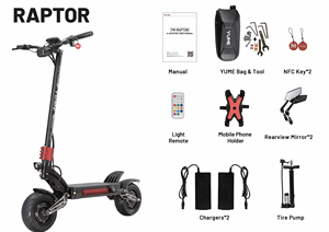 YUME Raptor Scooter électrique tout-terrain à deux roues pour adultes Smart Digital avec APP 60 Miles Prix Livraison rapide Entrepôt EU US - Product Image 6