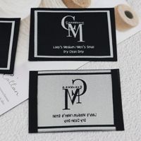 Etiquettes tissées personnalisées pour vêtements Etiquette tissée brodée LOGO en relief en tissu coton polyester de haute qualité pour vêtement