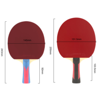 Raquette de ping-pong KuangFeng pour débutants enfants adultes horizontale droite professionnelle vente en gros