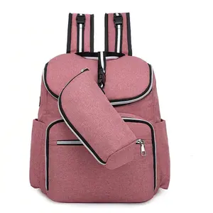 Tas Bayi Ransel USB Portabel Kapasitas Besar Model Mummy, Tas Popok Anti Air, Tas Bersalin, Tas Travel untuk Kereta Dorong - Product Image 4