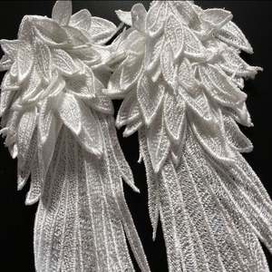 Applicazione Ricamata Fai-da-Te con Strass, Perline e Paillettes, Patch in Tessuto con Ali d'Angelo 3D per <span class=keywords><strong>Abbigliamento</strong></span> - Product Image 2