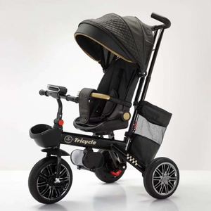 Tricycle pour bébé avec sécurité / Tricycle élégant pour bébé avec auvent pour enfants, 360 degrés, 6 en 1, poussette à 3 roues - Product Image 6