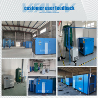 Compresseur d'air à vis rotatif électrique sans huile, refroidi par air, lubrifié, robuste, 180 kW 240 CV, original pour bloc d'air