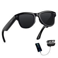 Lunettes intelligentes SANVNET GS5 Max AI à double objectif, caméra vidéo 8MP 4K, lunettes de soleil connectées avec étui de charge