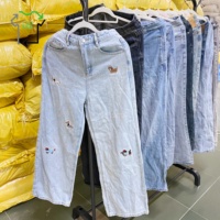 YIJIAYI Vente en gros de pantalons en jean à jambes larges pour hommes et femmes, styles variés, vêtements d'occasion décontractés, balles de vêtements usagés de qualité supérieure, propres