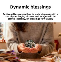 Boule de cristal électronique tendance de la mode, écran LCD, mémoire rechargeable de 4 Go, vidéo magique 3D, pour cadeau