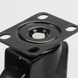 Flat Bottom Swivel <b>Caster</b> 100x100 Mm Pu Industrial <b>Wheel</b> With Double Bearing Quiet Wear Resistant Firm Tread - Product Image 1