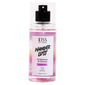 Brume parfumée Kiss My Body pour filles 88ml, parfum longue durée avec senteur Wanderlust, certifiée Halal pour une utilisation quotidienne - Product Image 1