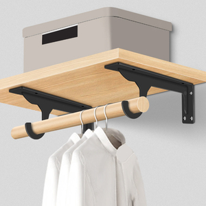 Braket rak berbentuk L kait, braket rak berbentuk L, braket rak dengan kait, braket mengambang tugas berat pasang Dinding - Product Image 3