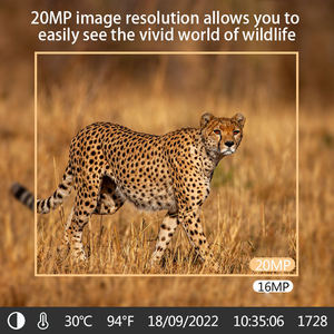 Caméra de chasse à double objectif 4K 20MP avec vision nocturne infrarouge, caméra de sentier étanche pour la surveillance de la faune en extérieur, accessoire - Product Image 4