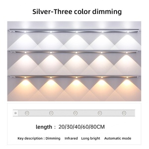 Lampe LED rechargeable ultra-mince à 3 couleurs et à intensité variable avec détecteur de mouvement pour armoire, placard et vestiaire - Product Image 5