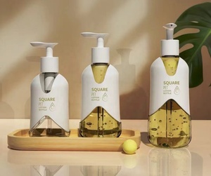 Sang trọng tùy chỉnh Frosted Pet bơm phun chai 300ml 400ml 500ml Nhự<span class=keywords><strong>a</strong></span> dầu gội Lotion Mặt Kem container bao bì bền - Product Image 6