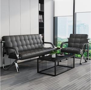 โซฟาดีไซน์ทันสมัยหรูหรา รุ่นท็อป สำหรับสำนักงาน 3 ที่นั่ง สีดำ - Product Image 3