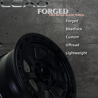 Velg Beadlock Aluminium Alloy Forged Custom Baru dengan Lapisan Powder Coating Matte Black 25mm 16-24" Off-Road Universal Fitment Cekung