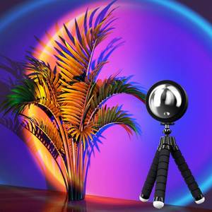 Best Sellers 180 Degree Rotation Sunset <b>Rainbow</b> Projection Lamp Electric/USB-Powered Hotel French Bedroom Decor Household - Product Image 1