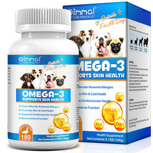 OIMMAI alleviare le allergie stagionali cappotto della pelle salute omega 3 6 9 integratori di olio di pesce pastiglia masticabile per animali domestici omega 3 - Product Image 1