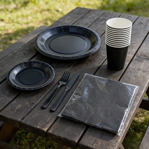 DAMAI - Vajilla de Papel de Color Sólido para Fiestas, Juego de Vajilla Desechable de Color Liso, Platos de 7 y 9 Pulgadas, Vasos de Papel, Servilletas - Product Image 4