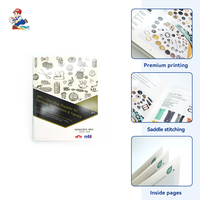 Brochure promotionnelle personnalisée en tissu, imprimée et agrafée, pour vêtements (OEM)