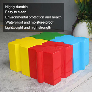 Tùy chỉnh hiện đại sợi thủy tinh ngoài trời thiết kế cong HEM sơn công viên sang trọng trung tâm khách sạn bệnh viện trường phòng khách Patio băng ghế dự bị - Product Image 2