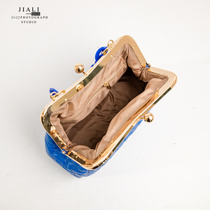 Jiali QAZA 여성용 블랙 핸드백 맞춤형 새로운 디자인 다채로운 체인 클라우드 숄더백 자수 PU 나일론 라이닝 소재 PC - Product Image 5