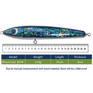 Leurres flottants en bois pour la pêche en surface, 80g, 120g, 140g, pour thon, GT, abalone, pêche à la traîne, leurres de type crayon pour eau salée - Product Image 4