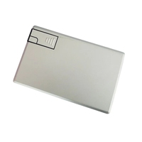Pabrik Menjual Kartu VIP Logam dengan Flash Disk USB Geser dan Logo Laser, Kartu Memori Aluminium yang Menarik