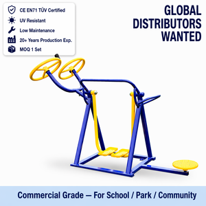 Appareil de marche multi-stations à roues sur châssis en acier commercial pour parcs, écoles, communautés, gymnases, OEM - Product Image 1