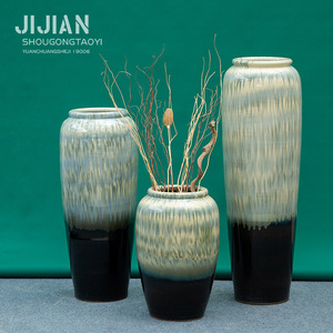 <span class=keywords><strong>Maison</strong></span> modèle moderne grand vase de sol en céramique pour arrangement floral dans le salon villa hôtel pot de poterie articles de décoration - Product Image 5