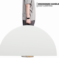 Tables rondes pliantes portables en plastique HDPE pour événements en plein air, mariages, réceptions, livraison directe d'usine