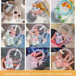 Vente directe usine – Housse de protection en plastique pour câble de charge et de données, design cœur, organisateur de câbles, enrouleur anti-casse, haut de gamme - Product Image 2