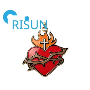 Medallón Religioso Católico, Recuerdo, Colgante, Amuleto, Cruz, Crucifijo, Sagrado Corazón de Jesús, Medallas Personalizadas - Product Image 6